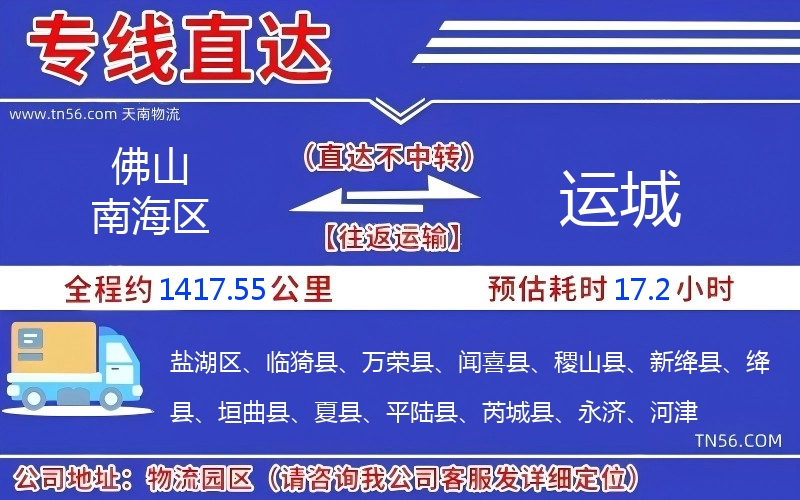 佛山南海區到運城物流公司 佛山南海區到運城物流公司