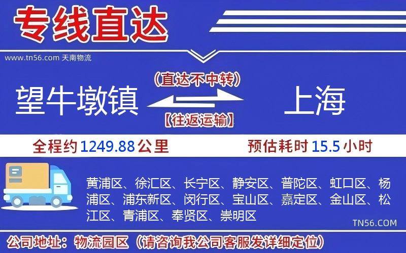 望牛墩鎮到上海物流公司 望牛墩鎮到上海物流公司