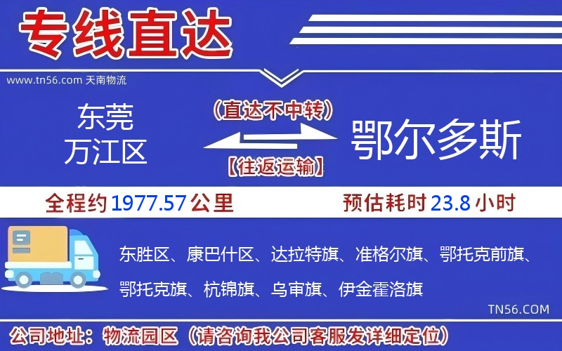 東莞萬(wàn)江區(qū)到鄂爾多斯物流公司