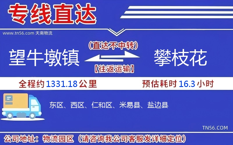 望牛墩鎮(zhèn)到攀枝花物流公司 望牛墩鎮(zhèn)到攀枝花物流公司