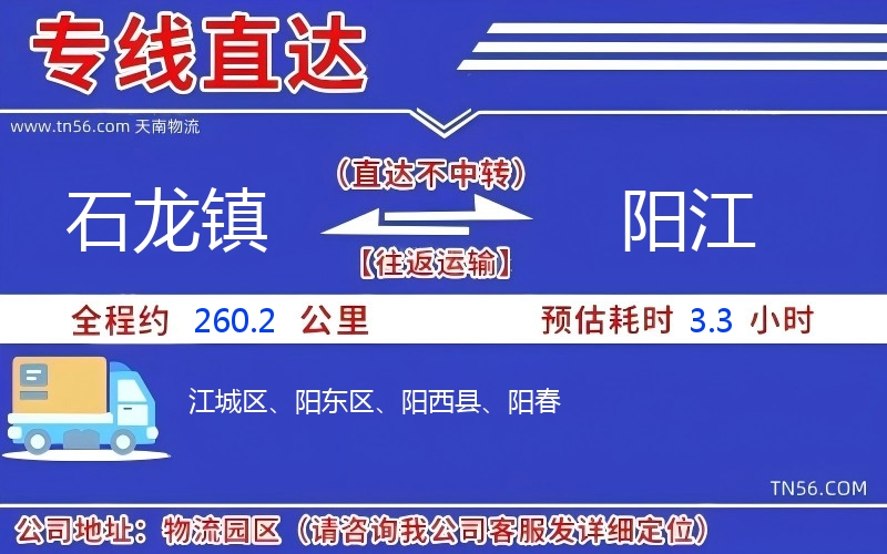 石龍鎮(zhèn)到陽江物流公司