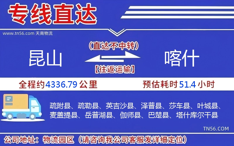 昆山到喀什物流公司 昆山到喀什物流公司